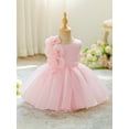 thumbnail image 2 of Spewahor Toddler Baby Girls Birthday Princess Dress 6 9 12 18 24 Months 2T 3T Sleeveless O Neck 3D Flower Decor A-line Ball Gown, 2 of 9