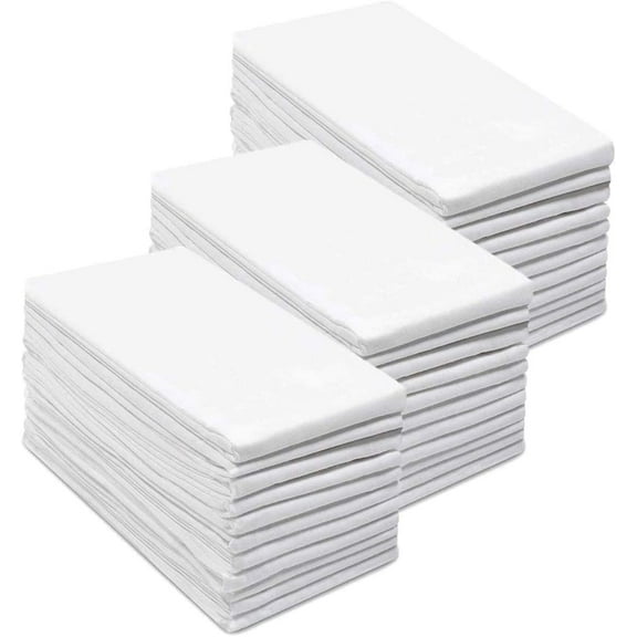 Flour Sack Kitchen Towels 24"x24" (12 Pack) – 100% Cotton, Lint-Free, High Absorbent Tea Perfect for Dish, Baking, Crafting