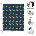 thumbnail image 4 of DarkBlue Cartoon Dinosaurs Pattern Blanket,Comfortable Soft Flannel Throw Blanket,All Season,Warm Lightweight Blankets for Sofa Bed Couch Living Room Chair,30"x40", 4 of 4