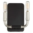 thumbnail image 2 of Minka Lavery 4062-572 Liege 2 Light 8" Wall Sconce in Matte Black with Polished Nickel, 2 of 2