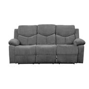 Kalen Gray Chenille Sofa w/ Drop Down Table