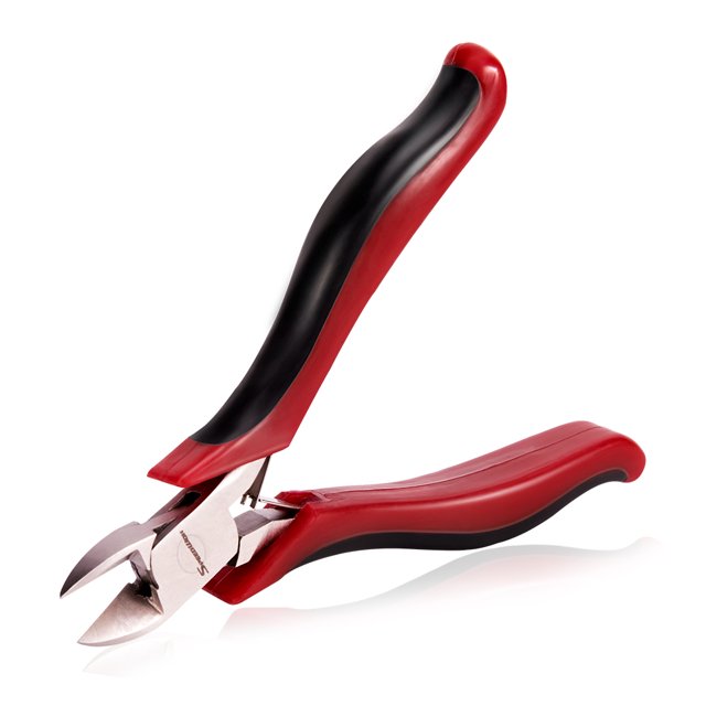 SPEEDWOX Diagonal Pliers Micro Wire Cutters 4 Inches Fine Pliers Precision Side Nipper Mini Plastic Nippers Side Cutting with Spring Angled Head Professional Jewelry Making Tools