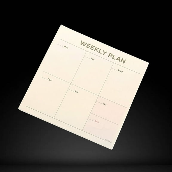 HEMOTON 60 Sheets Notebook Plan Pad Work Organizer Planner Daily Pads Dating Office