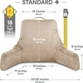 thumbnail image 2 of Husband Pillow Aspen Cowboy Taupe, Reading Pillow Bed Rest Chair, Two-Sided Reversible Fabric, Large Lounge Cushion Adult Backrest with Arms, Comfy Back Support for Sit Sitting Up, Wash/ Remove Cover, 2 of 9