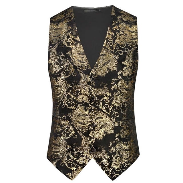 LOVZFMLL Jackets for Men Man Pockets Button Large Size Western Suit Waistcoat