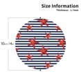 thumbnail image 3 of Pofeuu Starfish Navy Blue Stripe Print Leather Coasters Set of 6, Round Cups Mugs Mat Pad for Home Kitchen Heat Resistant Drink Coasters,Round Shape, 3 of 7