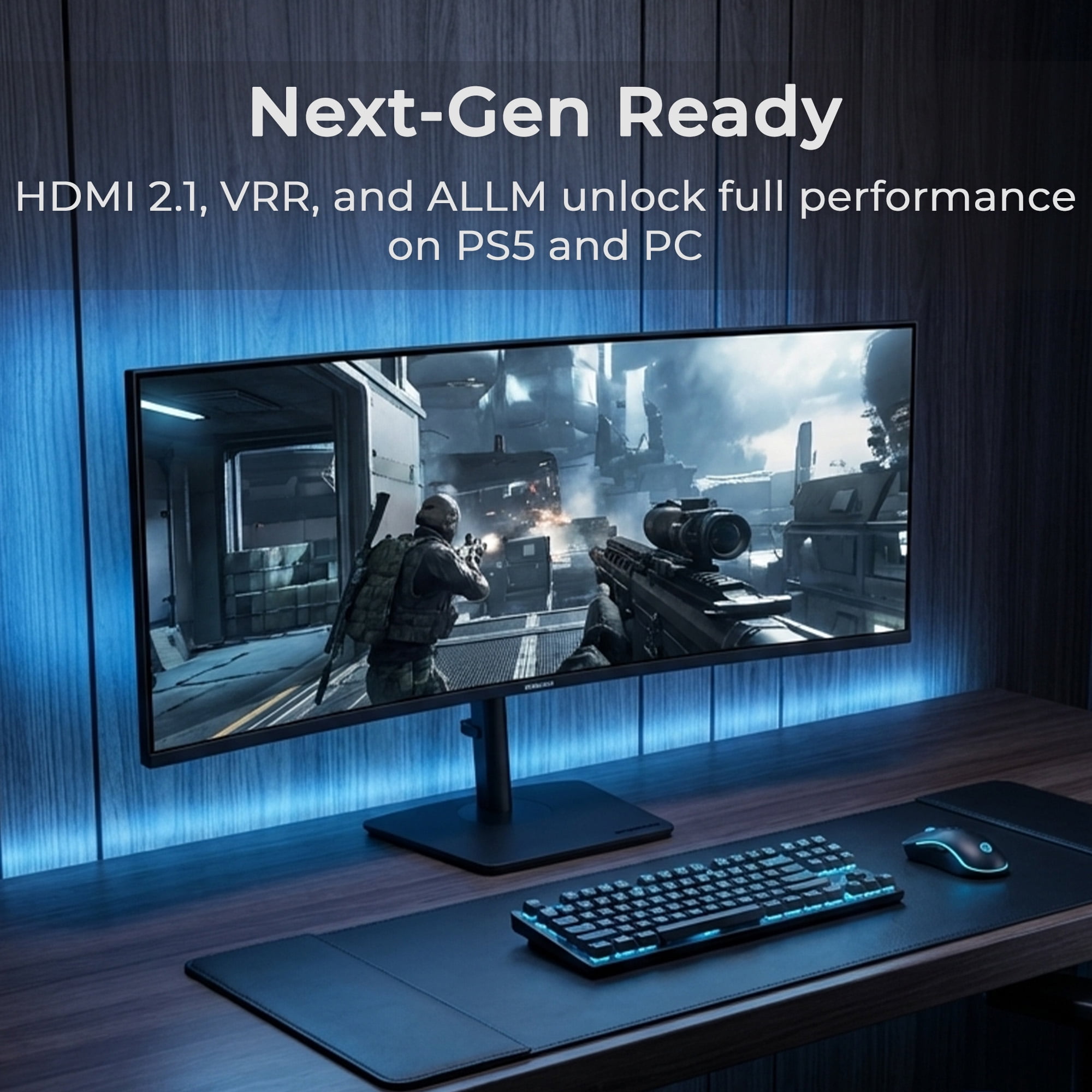 Deco Gear 49” DQHD Curved Ultrawide Gaming Monitor 165Hz USB-C KVM