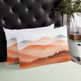 thumbnail image 4 of Orange Grey Mountains Throw Pillow Cover 20 x 26 Inch Decorative Pillow Cover Modern Geometric Forest Trees Lumbar Pillowcase Seasonal Rectangle Cushion Case for Couch Sofa Bed Living Room, 4 of 7