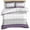 purple, variant on Navy Blue Grey Stripe Bedding 3 Piece Duvet Cover Set Queen Size, Modern Art Horizontal Striped Soft Microfiber Comforter Cover with Zipper Closure & Pillowcases, Wrinkle & FadeResistant Quilt Cover