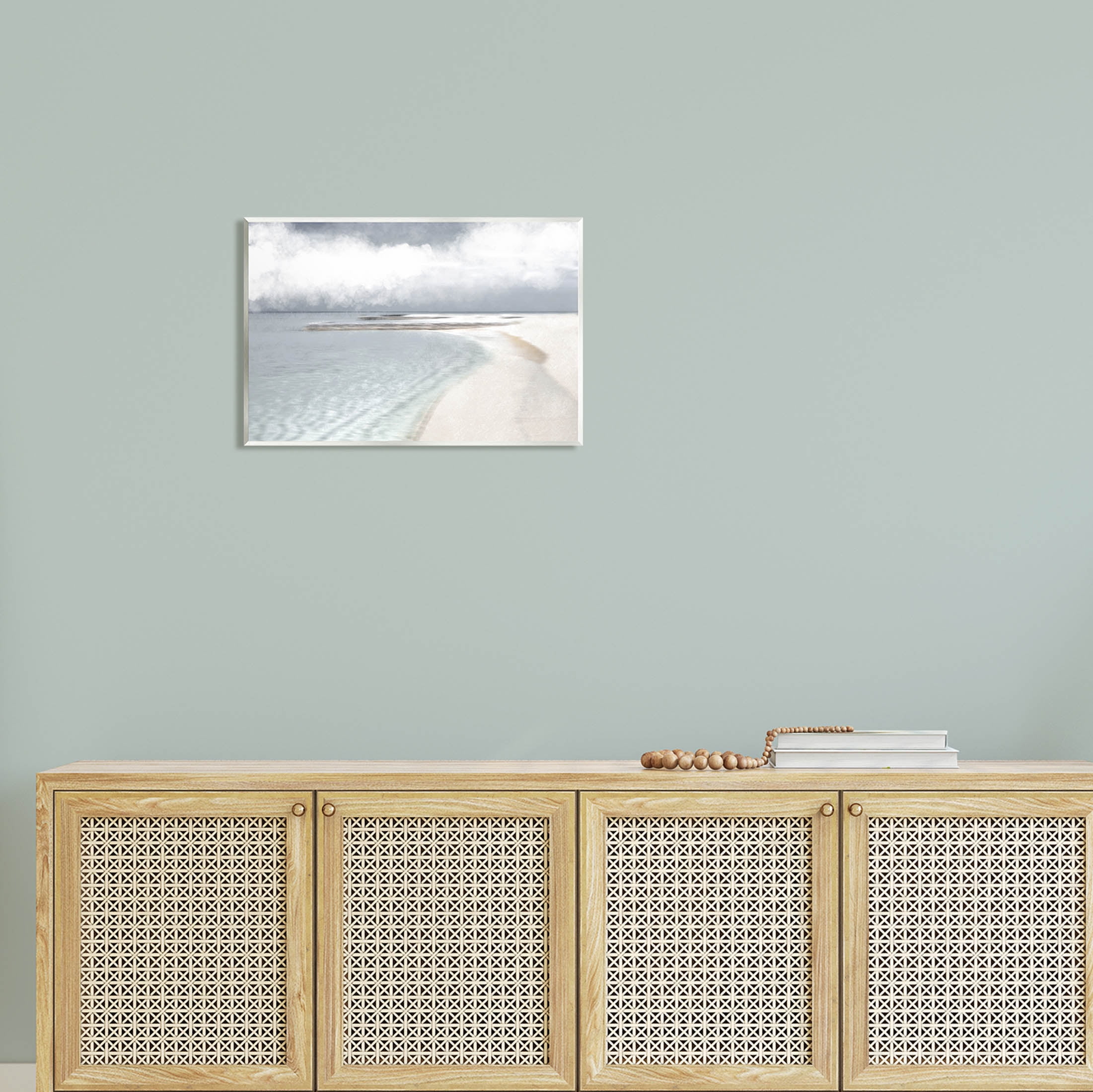 Stupell Industries Nautical Beach Waves Crashing Shoreline Graphic Art Unframed Art Print Wall Art, Design by Marcus Prime
