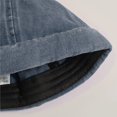 thumbnail image 6 of Hsqqdc 1pc Navy Blue Cotton Rolled Cuff Docker Cap Unisex Brimless Cat Ear Hat for Daily Casual Wear, 6 of 7