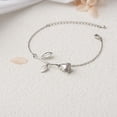 thumbnail image 3 of Silver Brass Rose Flower Bracelet Jewelry Valentine's Day Gift Set for Her, 3 of 10