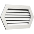 thumbnail image 2 of Ekena Millwork 24"W x 20"H Horizontal Peaked Gable Vent (29 3/4"W x 25"H Frame Size) Functional, PVC Gable Vent with 1" x 4" Flat Trim Frame, 2 of 14