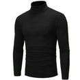 thumbnail image 2 of Alvivi Thermal Base Layers Tops Men Casual Slim Fit Turtleneck T Shirts Long Sleeve Pullover Top Black S, 2 of 4