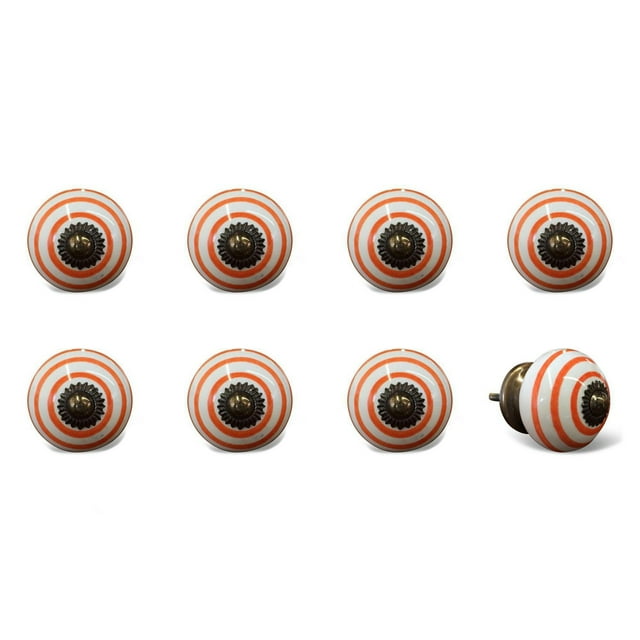 KNOB-IT VINTAGE HANDPAINTED CERAMIC KNOBS (8 Pack) K000001