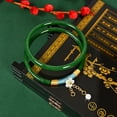 thumbnail image 5 of 2 pares de brazaletes de cristal de estilo chino verde traje tradicional a juego borla decoración pulseras brazaletes para mujeres/niñas MFZFUKR BST3008033-3, 5 of 5