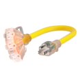 thumbnail image 1 of Enchufes de cable de extensión AF de 30 cm, calibre 12/3, para exteriores, 3 salidas, 15 A, 1 of 9