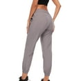thumbnail image 4 of SHCKE Women's Athletic Pants Joggers Hiking Sports Pants Elastic Quick Dry Workout Pants with Pockets and Drawstring Elastic Waist Gray XL, 4 of 6