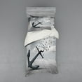 thumbnail image 2 of Ambesonne Anchor Bedding Set 4 Pcs, Flying Seagulls Grey, Queen, Grey, 2 of 3