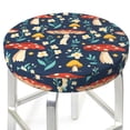 thumbnail image 3 of Daiia Colorful Mushrooms Stool Covers Round,Round Bar Stool Covers Waterproof Bar Chair Covers Washable Stool Cushion Slipcover for 12-14 Inch Chair-13 inch, 3 of 7