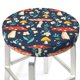 thumbnail image 3 of Disketp Colorful Mushrooms Funda Redonda para Taburete, Funda de Cojín para Silla de Bar Suave y Elástica-14 inch, 3 of 7