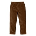 thumbnail image 7 of CYRBOKO Corduroy Pants for Boys, Elastic Waist Relaxed Fit Comfy Casual School Uniform Pants Coffee Size 13-14 T, 7 of 7