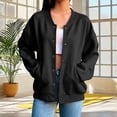 thumbnail image 5 of BRGZLK Button Down Sweatshirt Jacket for Women Casual Trendy Long Sleeve Open Front Cardigan Sweatshirts with Pockets Fall Winter Oversized Outfits 2026 Black XL, 5 of 9