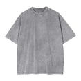 thumbnail image 5 of Sopiago Mens Oversized T Shirt Short Sleeve Vintage Washed Basic Loose Tees Grey,M, 5 of 6