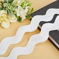 thumbnail image 5 of 1Roll 1-3/8 inch White RIC Rac Trim Ribbon 5Yards Rick Rack Wave Sewing Bending Fringe Trim Woven Fabric, 5 of 6