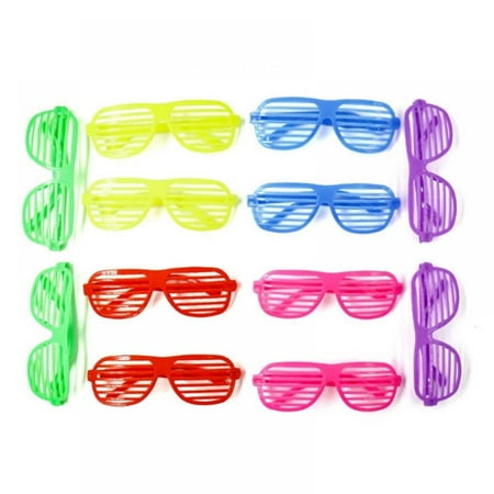 

Wisremt 6/12 Pack Kids Plastic Shutter Shades Glasses Shades Sunglasses Eyewear Party Favors and Party Props Assorted Colors last day of school gifts for kids