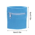 thumbnail image 3 of Outdoor Sport Wrist Protection Running Travel Sports Bag Wrist Purse Bag With Zipper Sports Wristband ROSE RED, 3 of 8