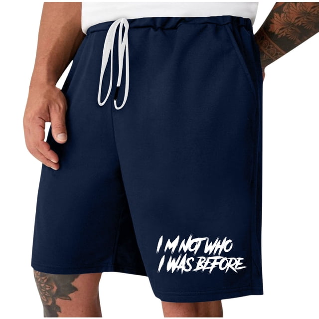 Mens Casual Shorts Lace-Up Elástico Cintura Bolsillo Ejercicio Fitness Hogar Pantalones de Media Longitud para Diario