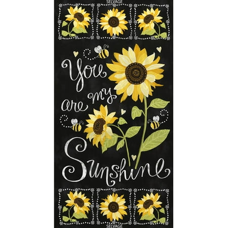 Sewing Bee Fashion With Fabric Timeless Treasures Fabrics You Are My Sunshine Sunflowers and Bees Black 24