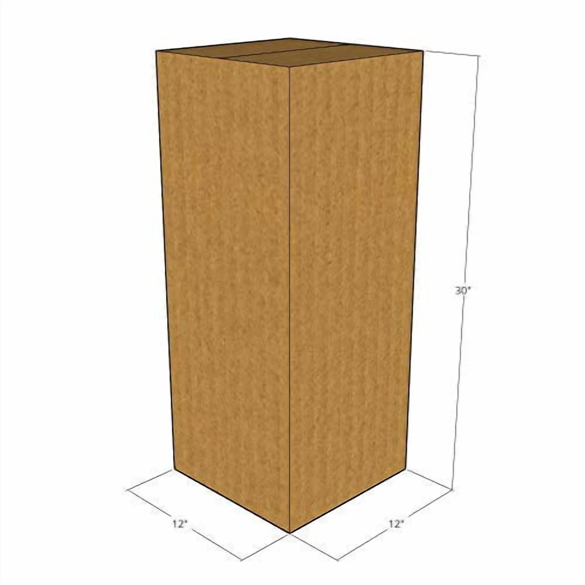 12x12x30 Kraft Brown Corrugated Shipping Boxes, 32 ECT Single-Wall, Qty 5