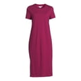 thumbnail image 7 of Time and Tru Women's T-Shirt Midi Dress, Sizes XS-XXXL, 7 of 7