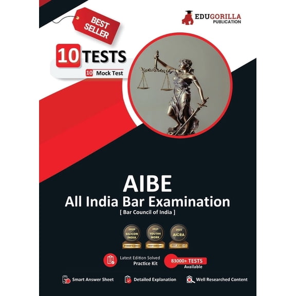 AIBE Book 2023: All India Bar Examination Conducted by Bar Council of India - 10 Full Length Mock Tests (1000 Solved Que, (Paperback)