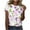 Purple, variant on ICHUANYI Women's Fashion Summer Floral Print Regular Tops Short Sleeves Round Neck T Shirt
