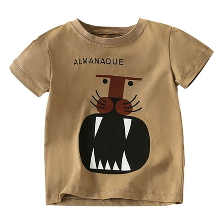 

ZHAGHMIN Toddler Boy Tshirt Summer Toddler Boys Girls Short Sleeve Cartoon Prints Casual Tops for Kids Clothes Youth Tops Long Sleeve Shirt Boys 8 Boy Workout Teen T Boys Shirts Size 8 Pack Boys Mus