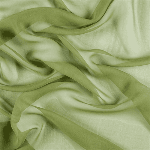 Apple Green Wide Silk Chiffon, Fabric By the Yard