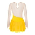 thumbnail image 5 of YONGHS Kids Girls Ice Figure Skating Dress Mesh Long Sleeves Tutu Skirted Leotard, 5 of 7
