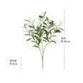 thumbnail image 2 of JASGARDE 2 Pcs Artificial Olive Branches, 19 Inch Faux Olive 6 Forks Plants Greenery Stems with Olive Fruit for Home Office Weddings Party Vase Decor Indoor, 2 of 6