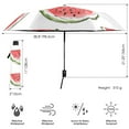 thumbnail image 3 of FORMRS Travel Umbrella Folding Auto Open Close Windproof Rain UV Protection, Watermelon Pattern, 3 of 8
