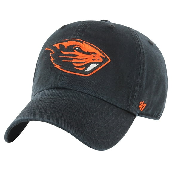 Men's '47 Black Oregon State Beavers Clean Up Adjustable Hat