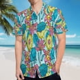 thumbnail image 5 of High Quality Hawaiian Shirts for Men Short Sleeve Aloha Beach Shirt Floral Summer Casual Button Down Shirts Blouses 9TF2JA, 5 of 7