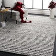 thumbnail image 2 of SAFAVIEH Berber Dayna Abstract Polyester Shag Area Rug, Grey/Dark Grey, 9' x 12', 2 of 8