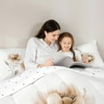 thumbnail image 5 of jejeloiu Rustic Flower Full Size Comforter Sets,Watercolor Ink Painting Bedding Comforter Set,White Brown Bedding Sets For Girls Kids,Microfiber Bedroom Decor Reversible,3-Piece, 5 of 8