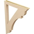 thumbnail image 5 of Ekena Millwork 3 1/2"W x 36"D x 48"H Olympic Traditional Rough Cedar Woodgrain TimberThane Bracket, Primed Tan, 5 of 6