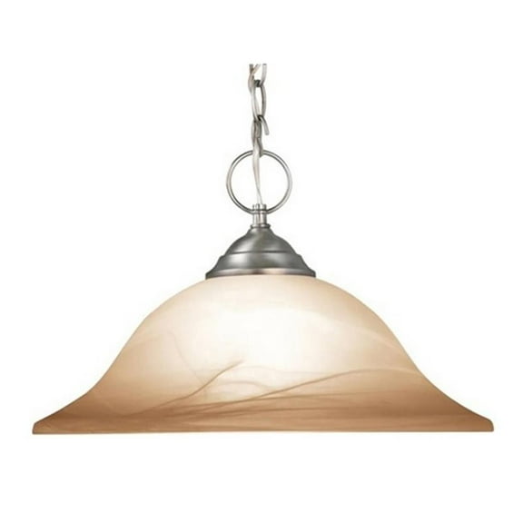 Woodbridge Lighting Anson 1 Light Steel & Glass Large Pendant in Satin Nickel