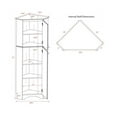 thumbnail image 6 of Pemberly Row Elite Tall 2 Door Corner Storage Cabinet in White, 6 of 6
