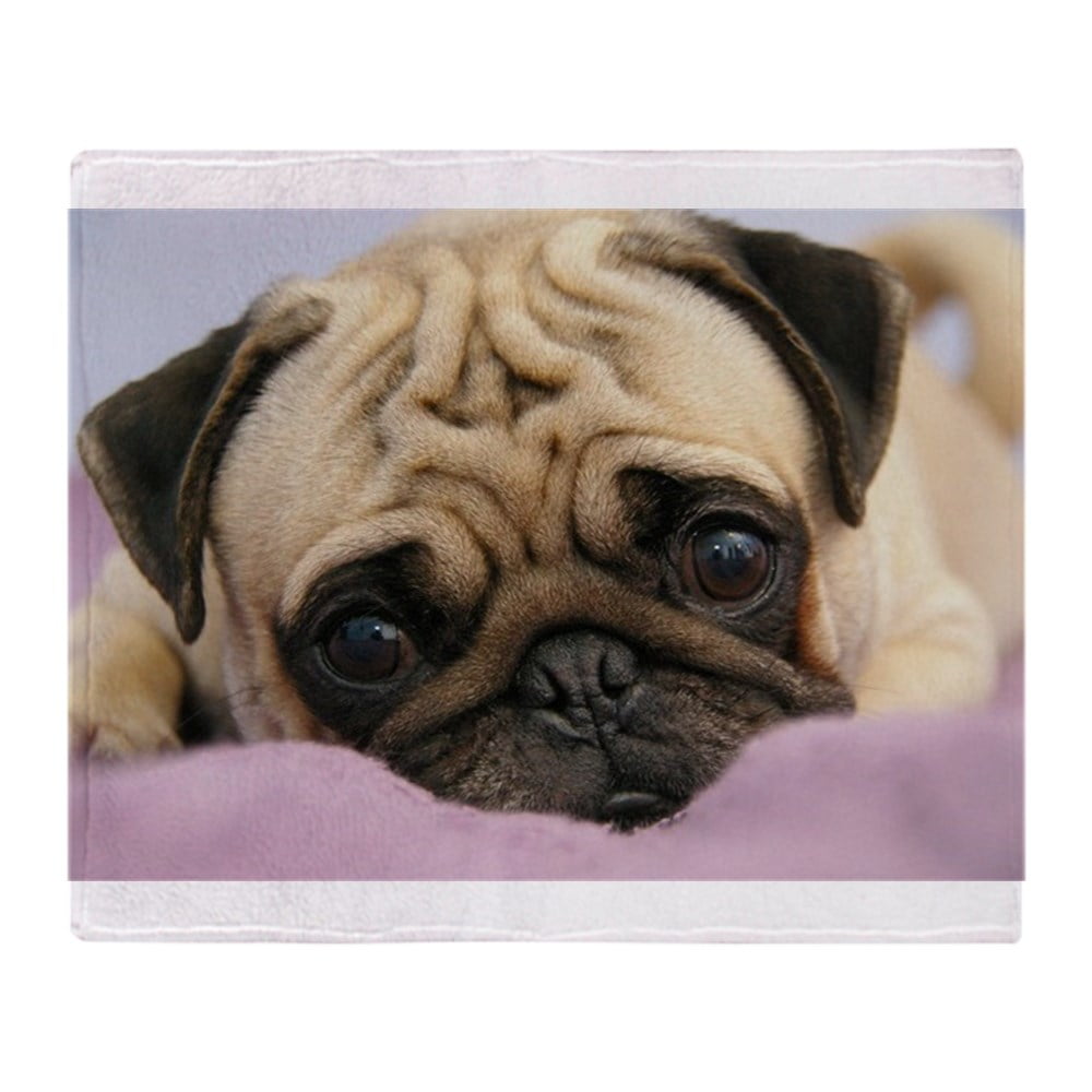 CafePress Pug Puppy Soft Fleece Throw Blanket, 50"x60" Stadium